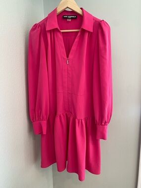 Karl Lagerfeld Paris Women's Pink A-Line Dress